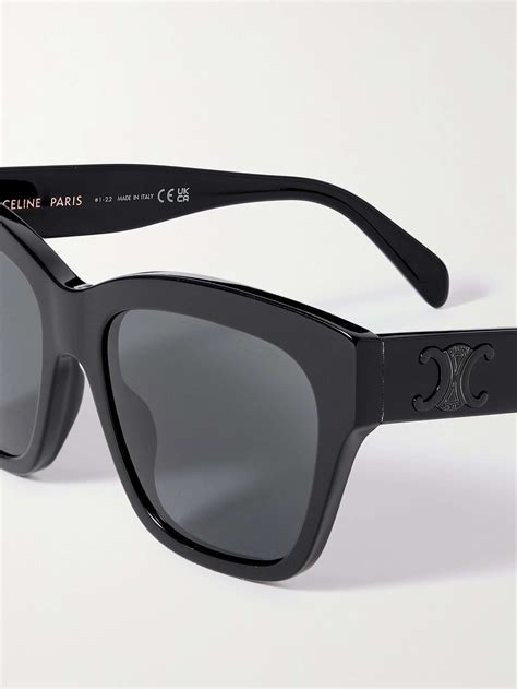 celine square black sunglasses|Celine triomphe square sunglasses.